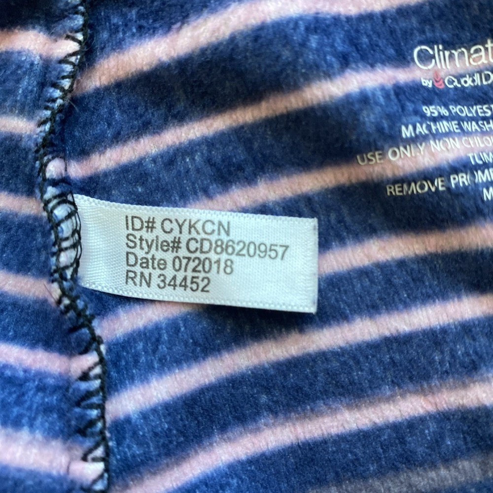 Cuddl Duds 2 PAIR Lot Pajama Pants S Colorful Pink Blue Striped Cozycore Lounge - Picture 12 of 16